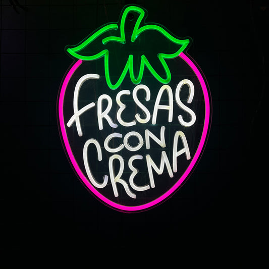 Fresas con crema